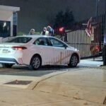Driver rams car into FBI Pittsburgh office gate.(X/FBI Pittsburgh)