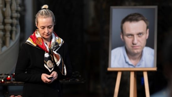 Before Navalny was buried, his wife Yulia Navalnaya said his allies "were able to obtain and securely transfer biological samples of Alexei abroad".(AP)