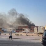 This frame grab taken from an AFPTV footage shows smoke billowing after explosions in Doha's capital Qatar on September 9, 2025. (AFP)