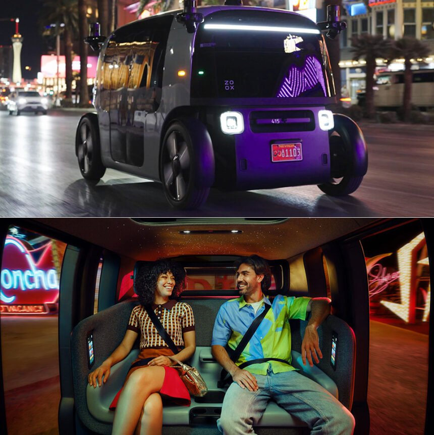 Amazon ZOOX Robotaxi Launch Las Vegas Strip